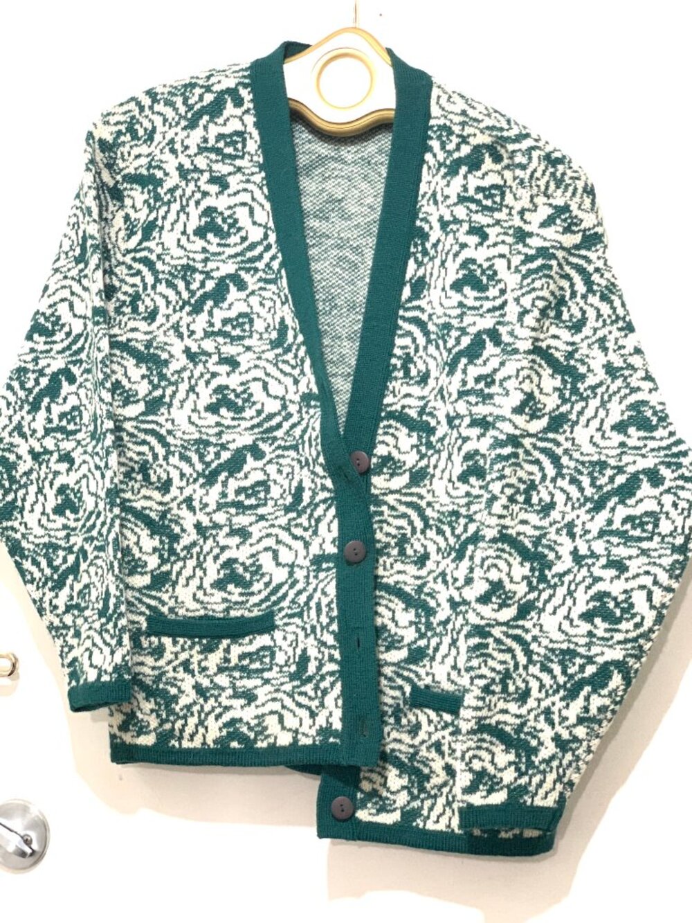 VINTAGE CAMELA KNIT WOOL SWEATER CARDIGAN PATTERN SIZE 34/S